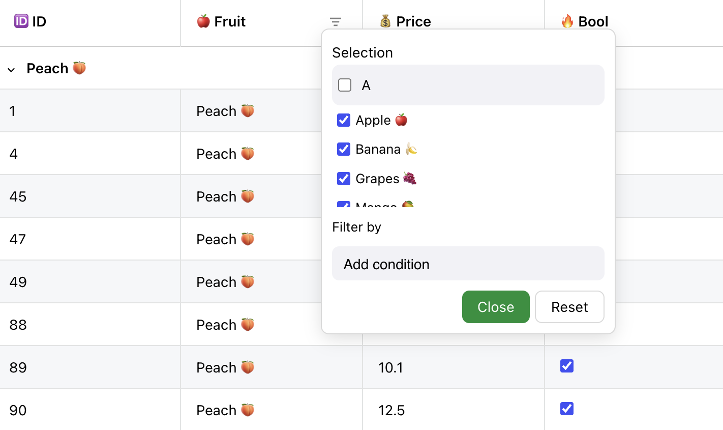 Advanced Selection Filtering